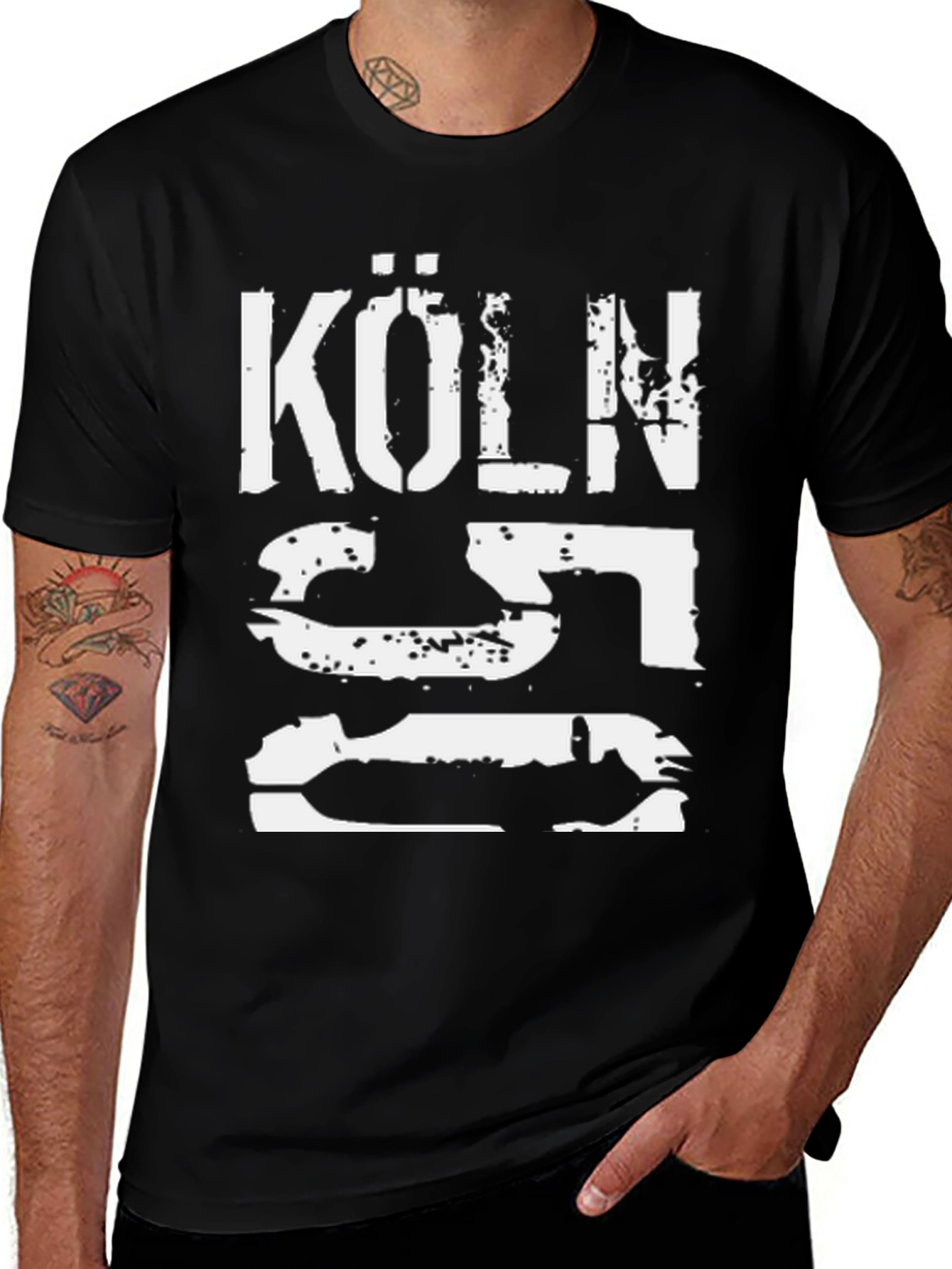 Köln T-Shirt - Distressed Graphic Print