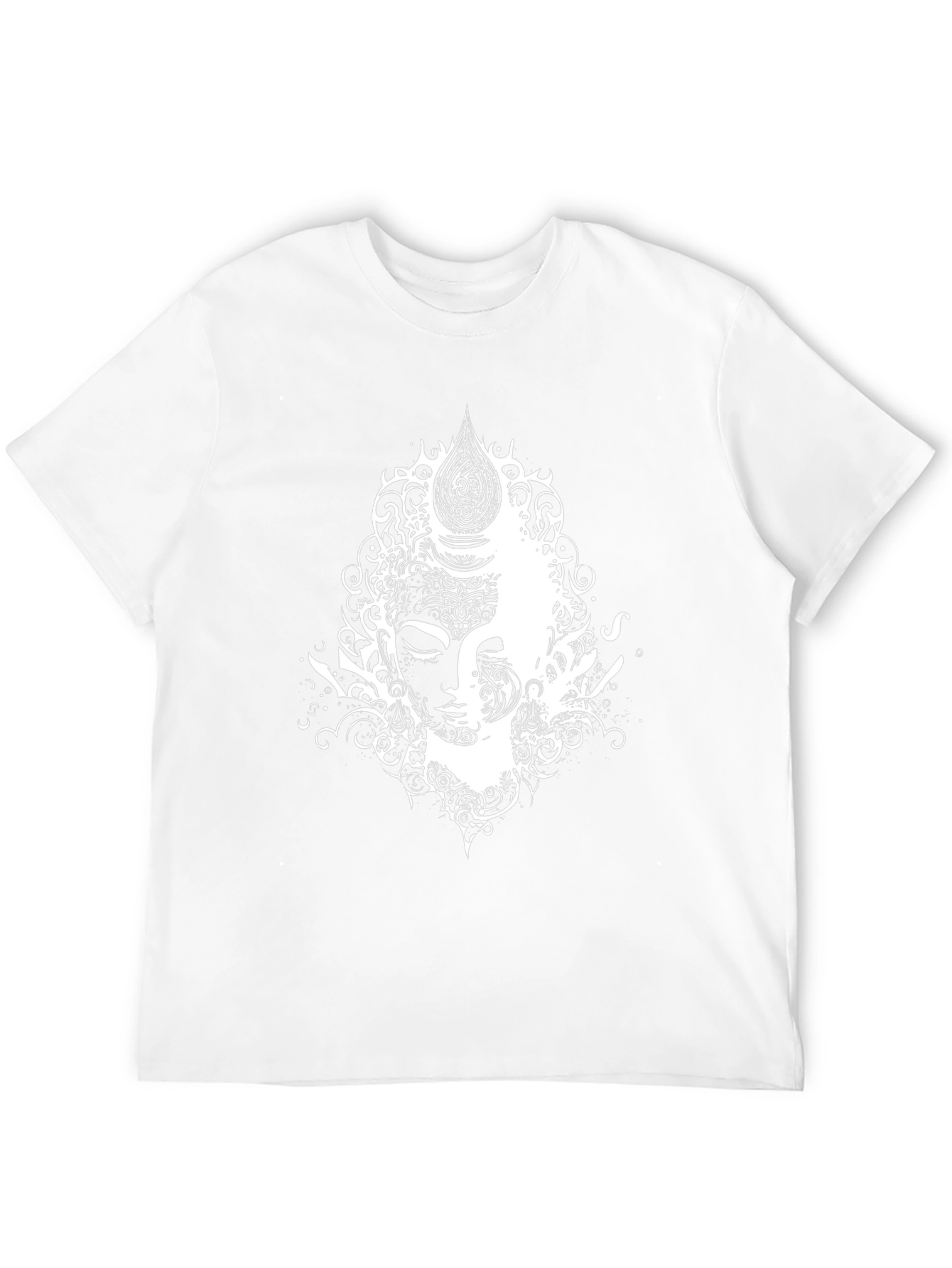 Abstract Buddha Graphic Tee - Black