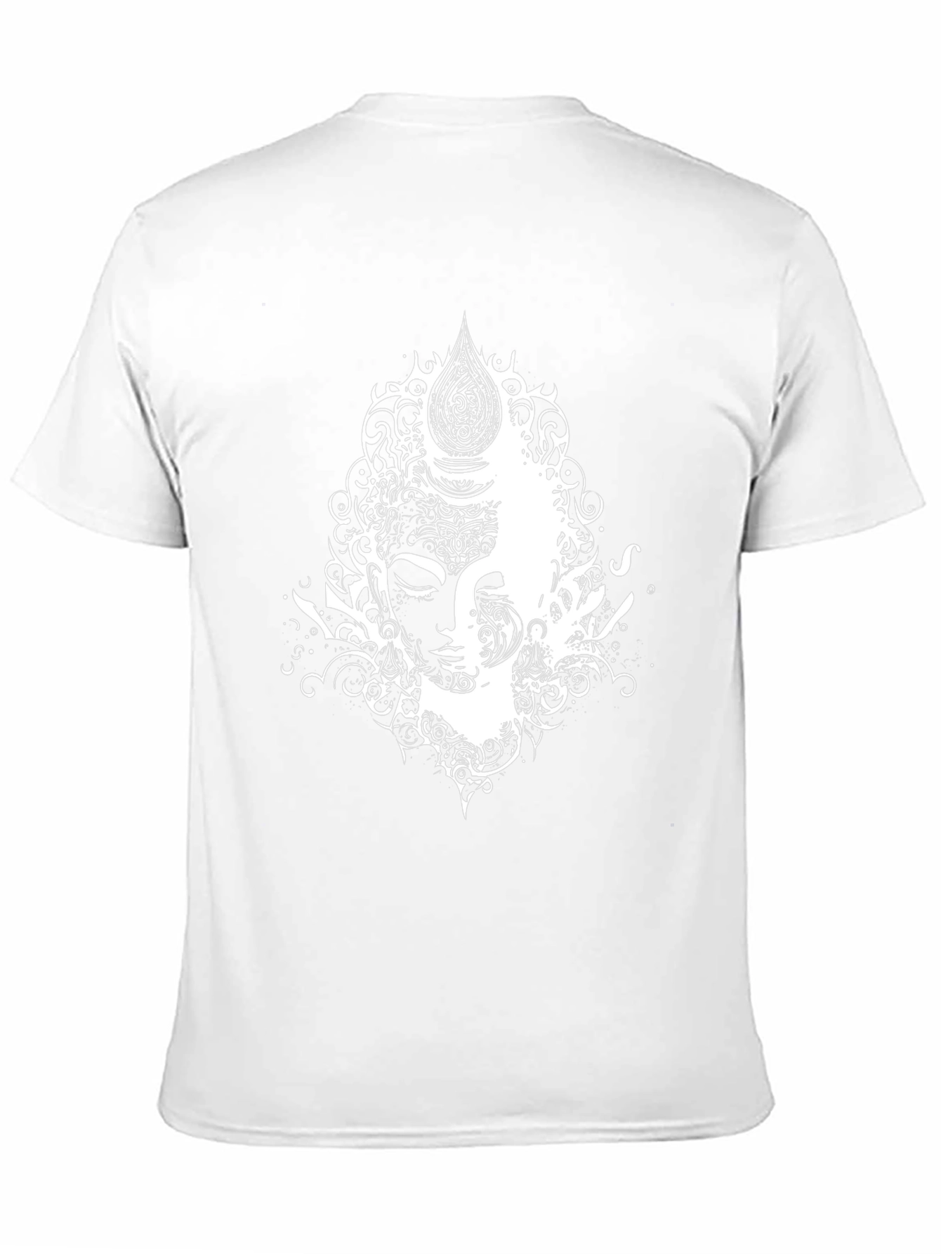 Abstract Buddha Graphic Tee - Black