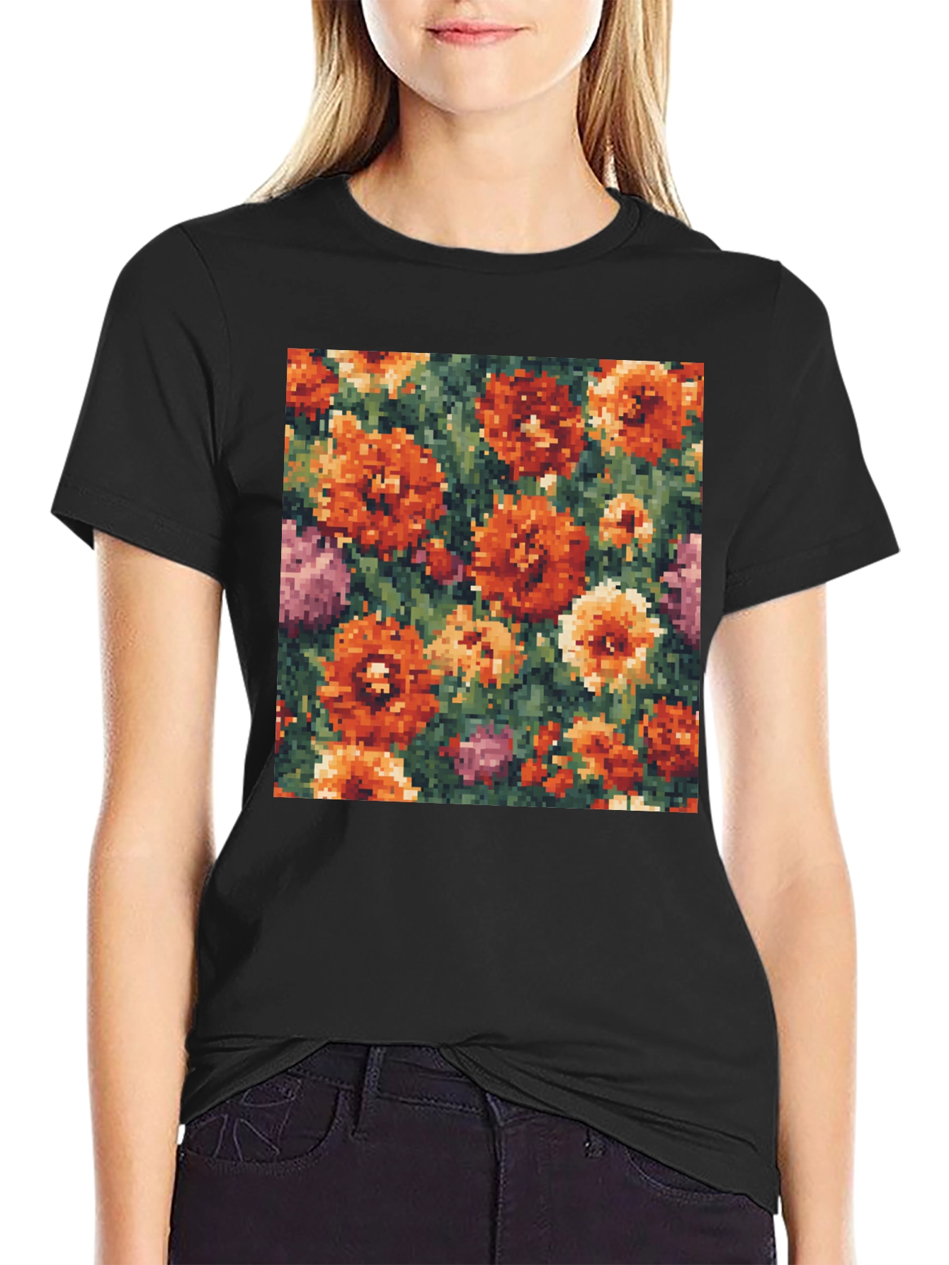 Pixel Floral T-Shirt
