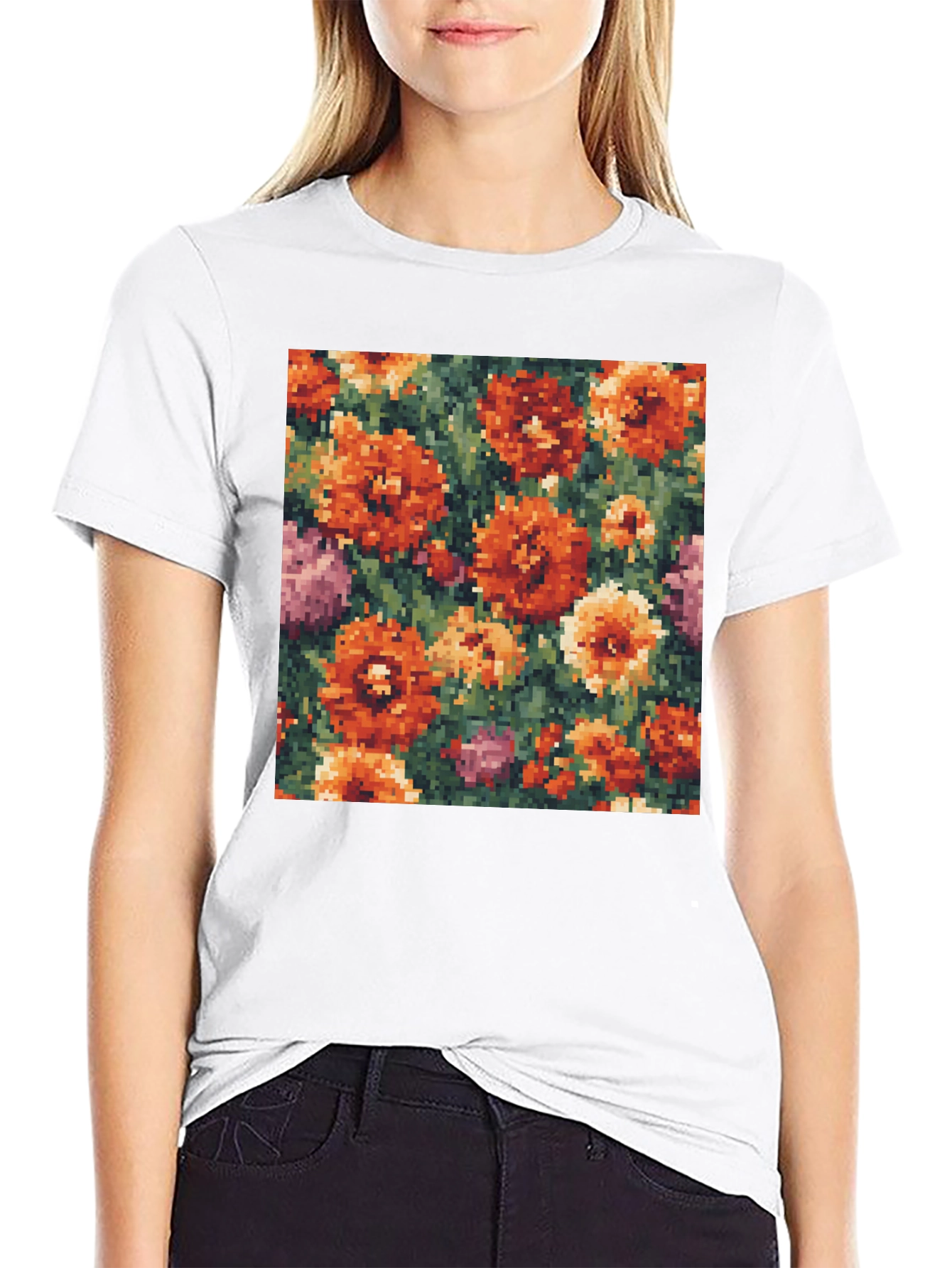 Pixel Floral T-Shirt