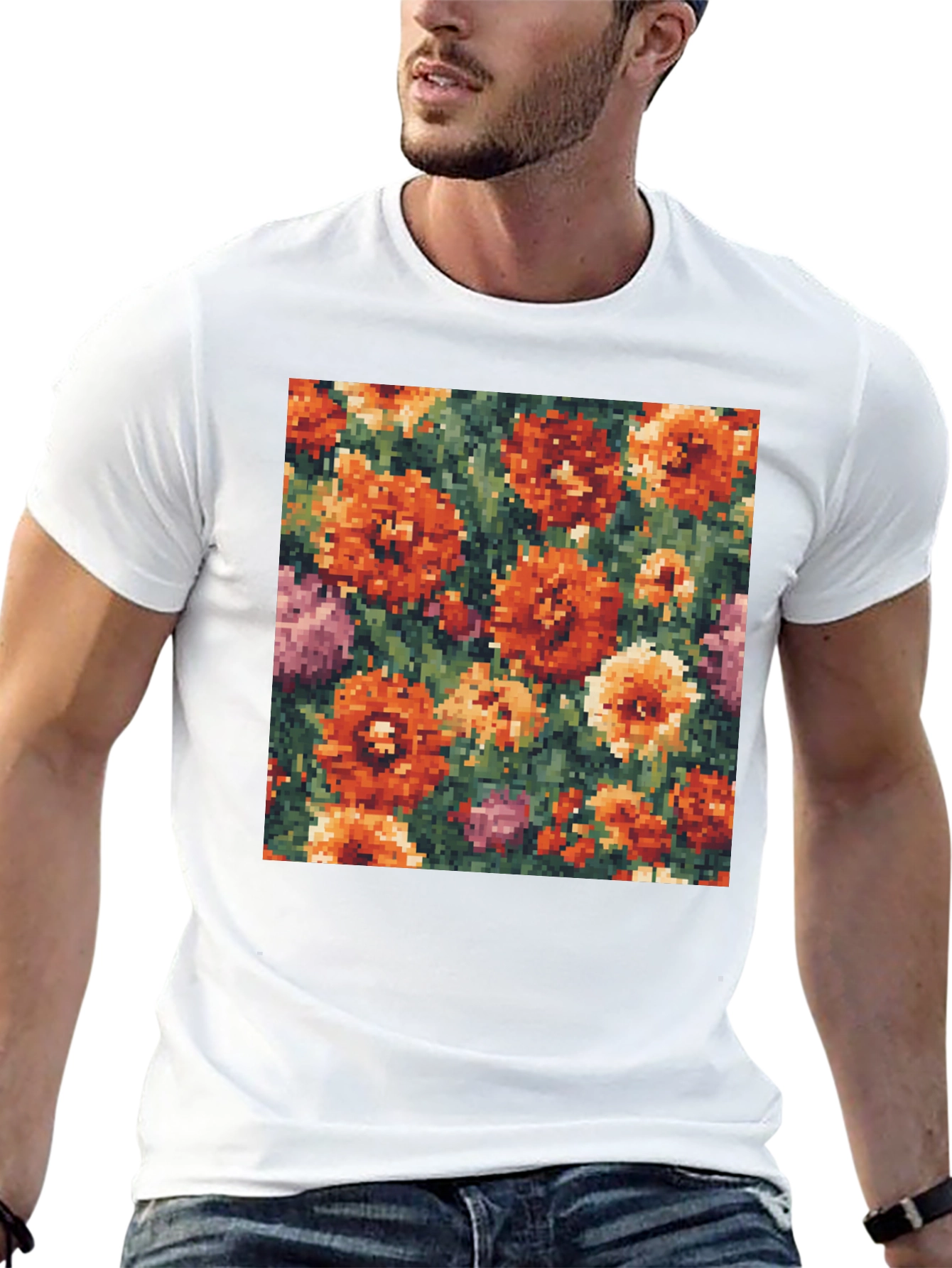 Pixel Floral T-Shirt
