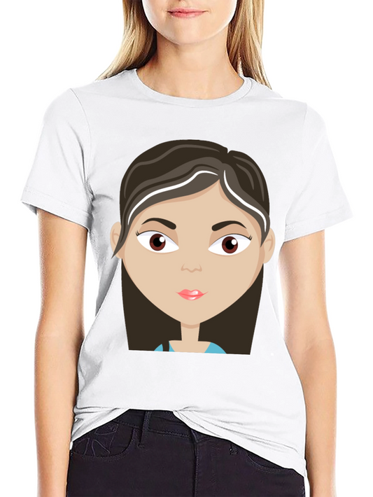 Cartoon Girl Graphic T-Shirt
