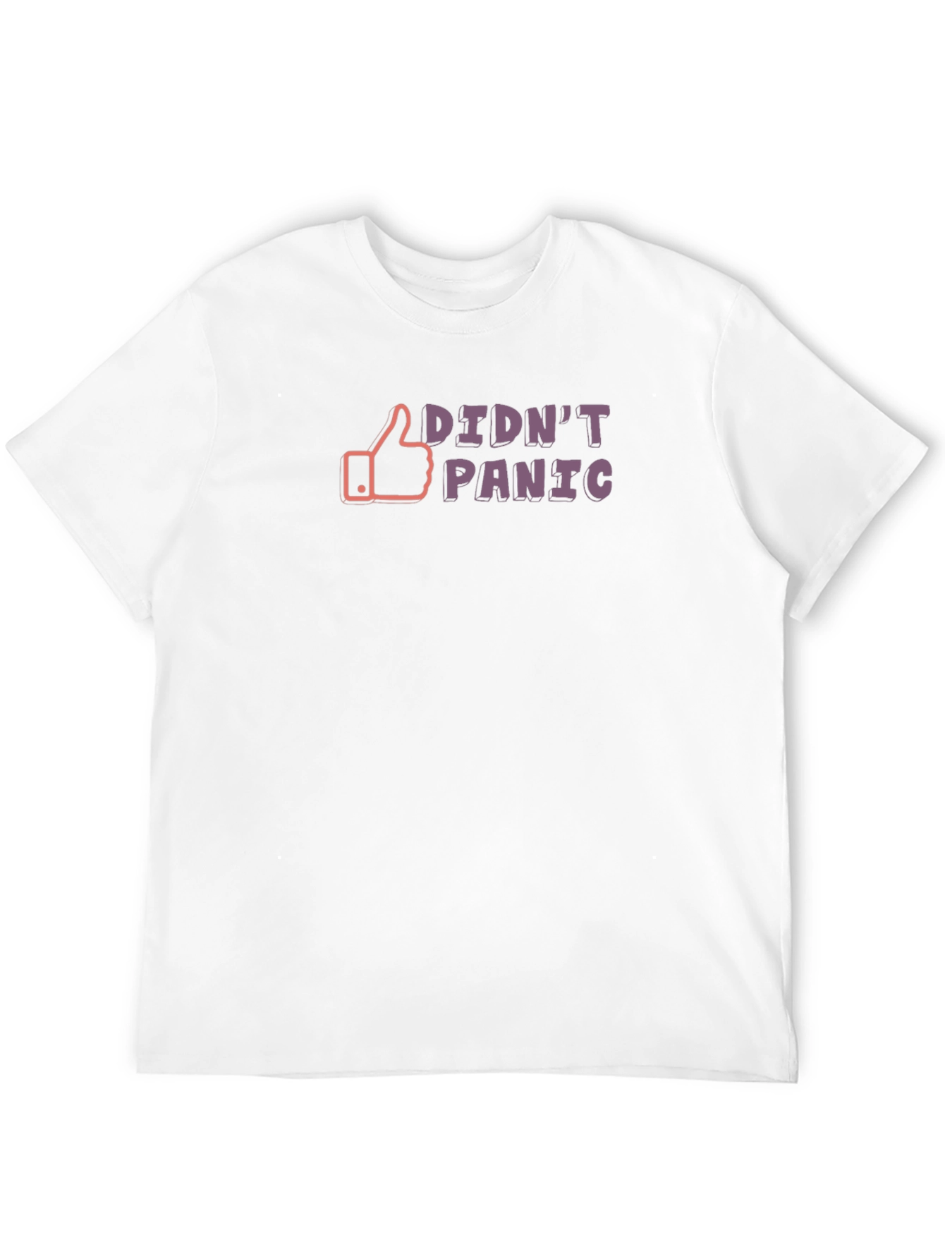 Didnt Panic Graphic Tee - Black Casual T-Shirt