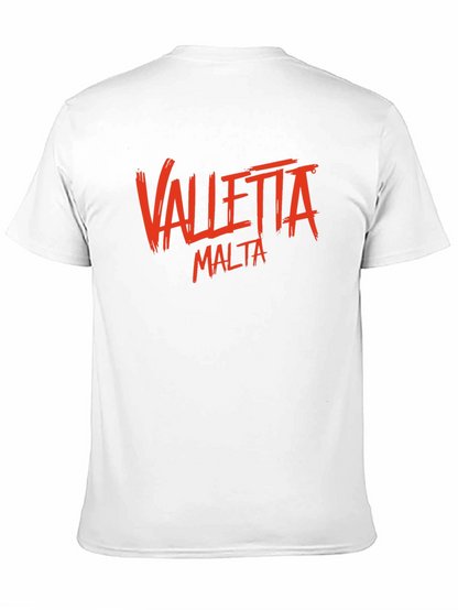Valletta Malta Graphic T-Shirt - Black Crew Neck Tee