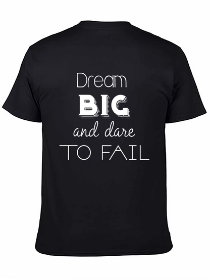 Dream Big Graphic Print Black Tee