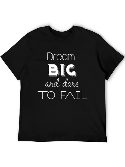 Dream Big Graphic Print Black Tee
