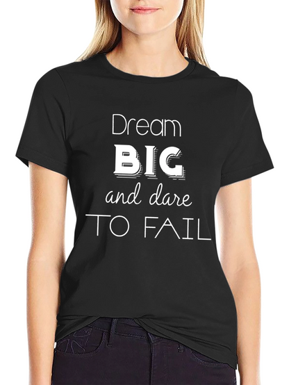 Dream Big Graphic Print Black Tee