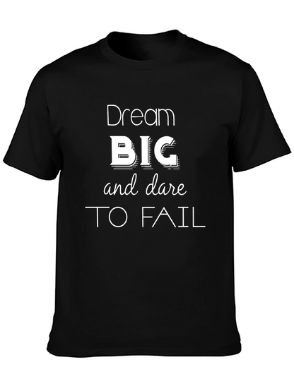 Dream Big Graphic Print Black Tee