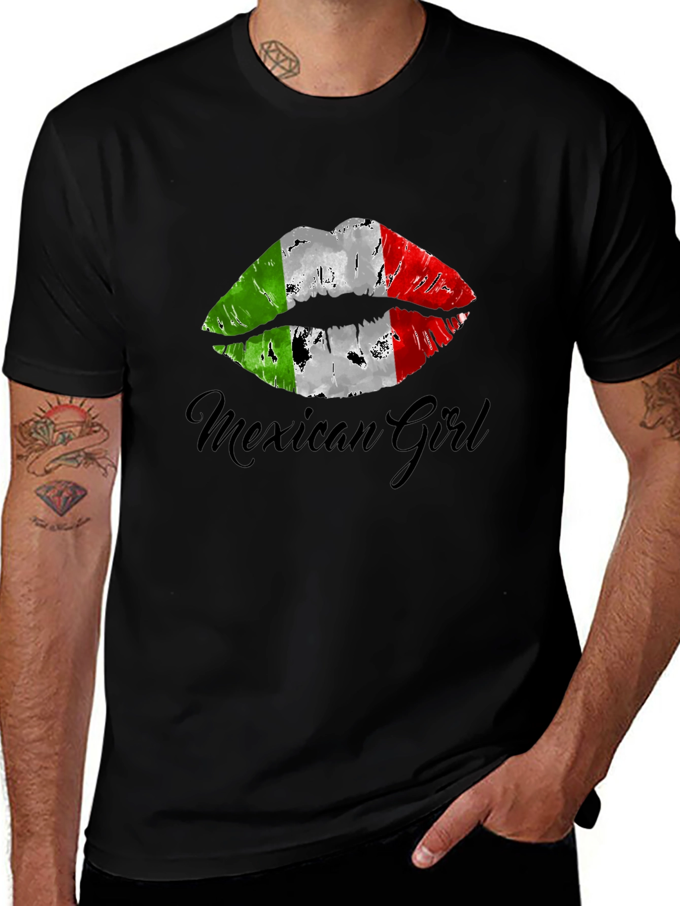 Mexican Girl Lips T-Shirt - Stylish Graphic Tee