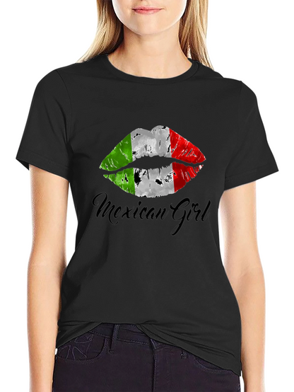 Mexican Girl Lips T-Shirt - Stylish Graphic Tee