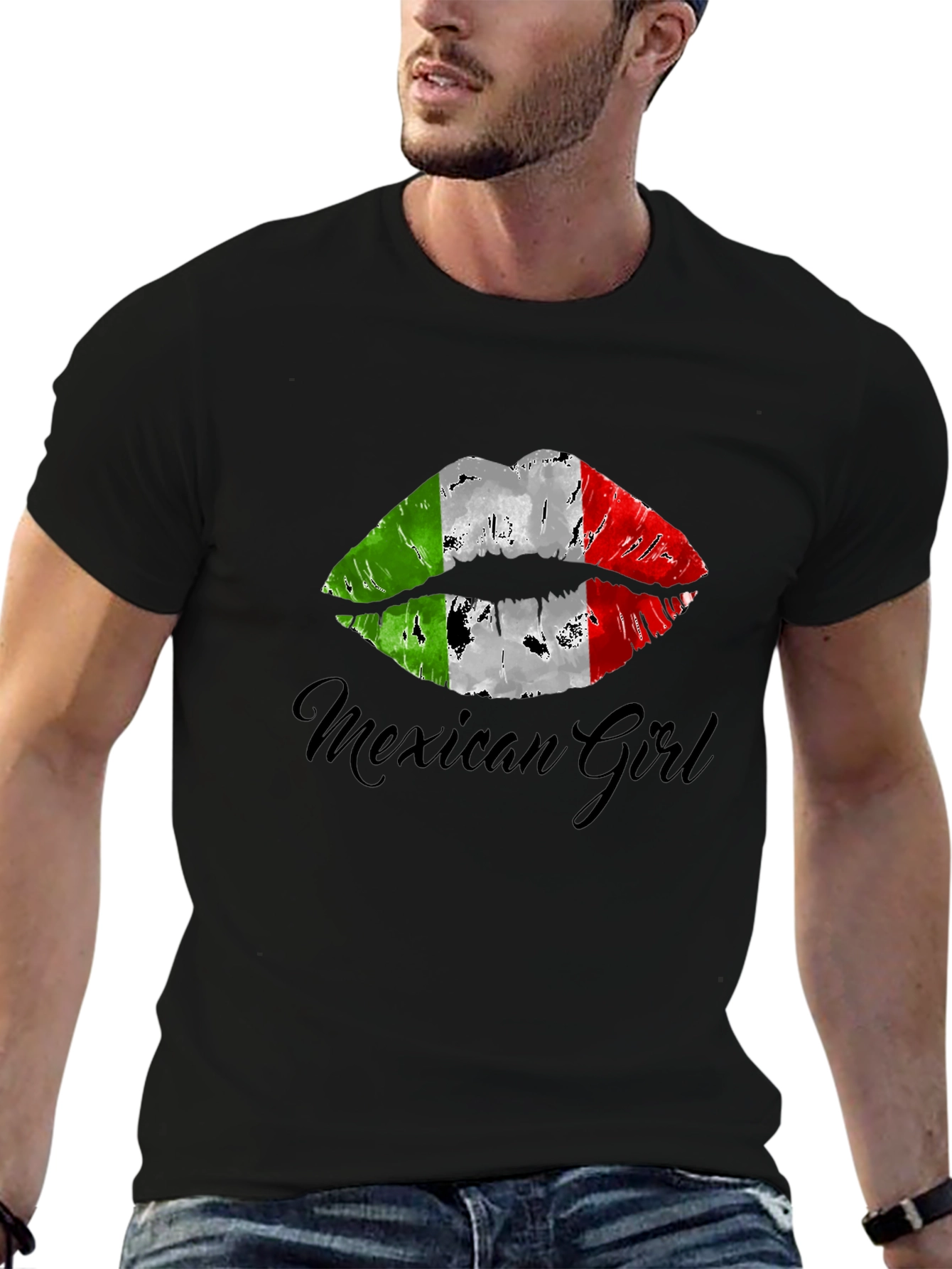 Mexican Girl Lips T-Shirt - Stylish Graphic Tee