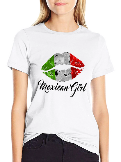 Mexican Girl Lips T-Shirt - Stylish Graphic Tee