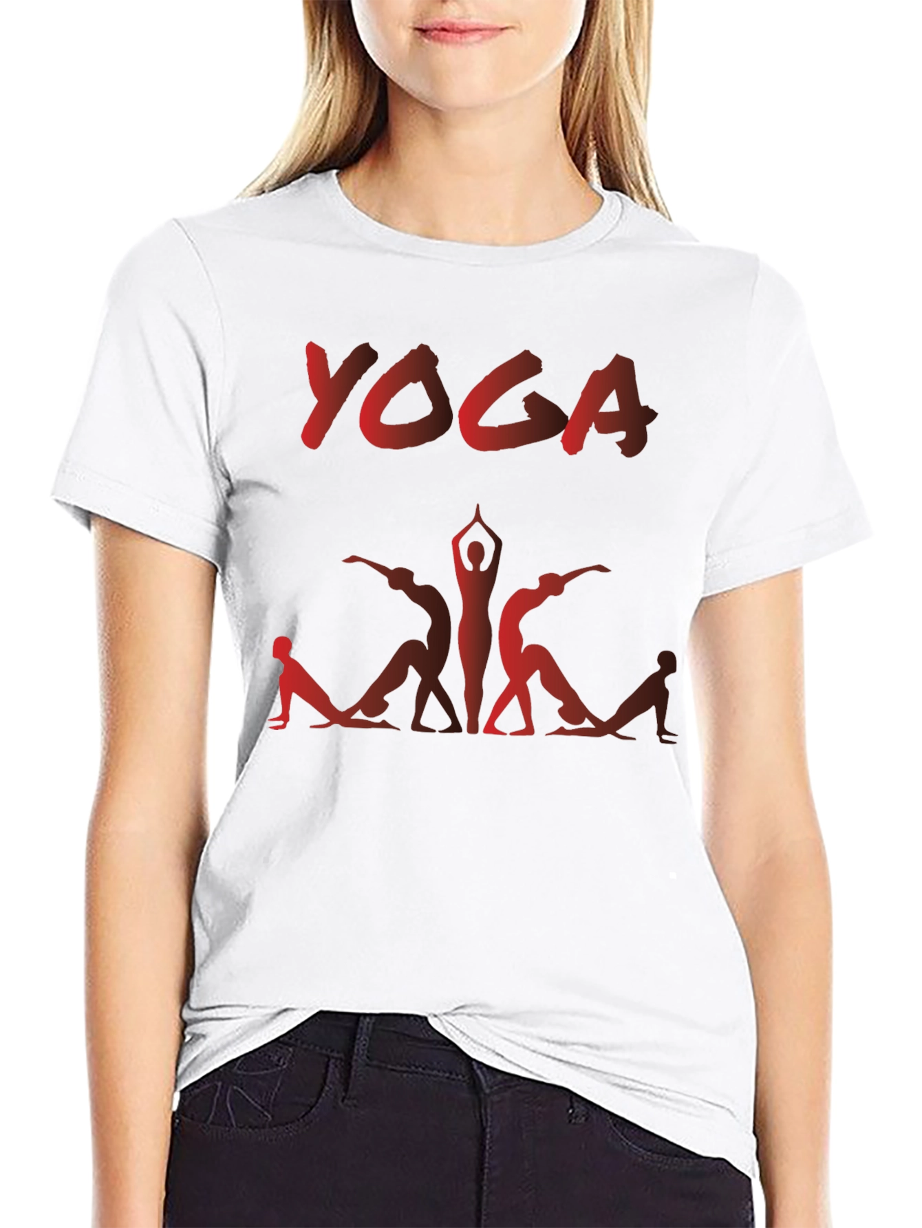 Yoga T-Shirt - Black Cotton Blend