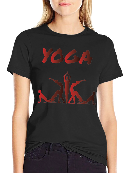 Yoga T-Shirt - Black Cotton Blend
