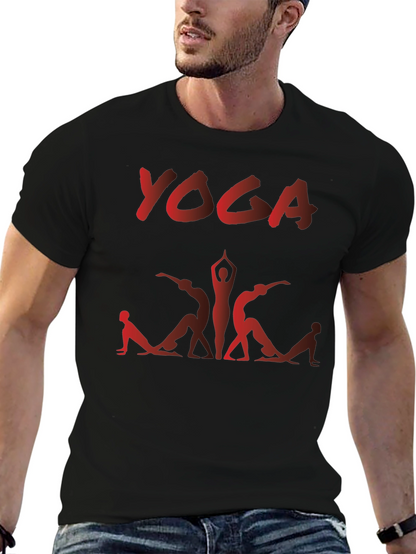 Yoga T-Shirt - Black Cotton Blend