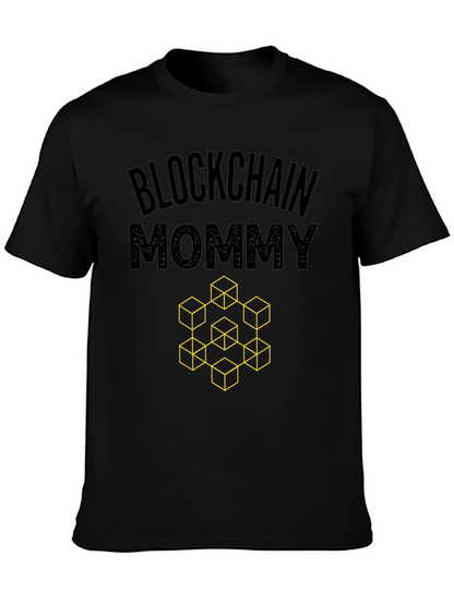 Blockchain Mommy Graphic Tee - Crypto Enthusiast Shirt