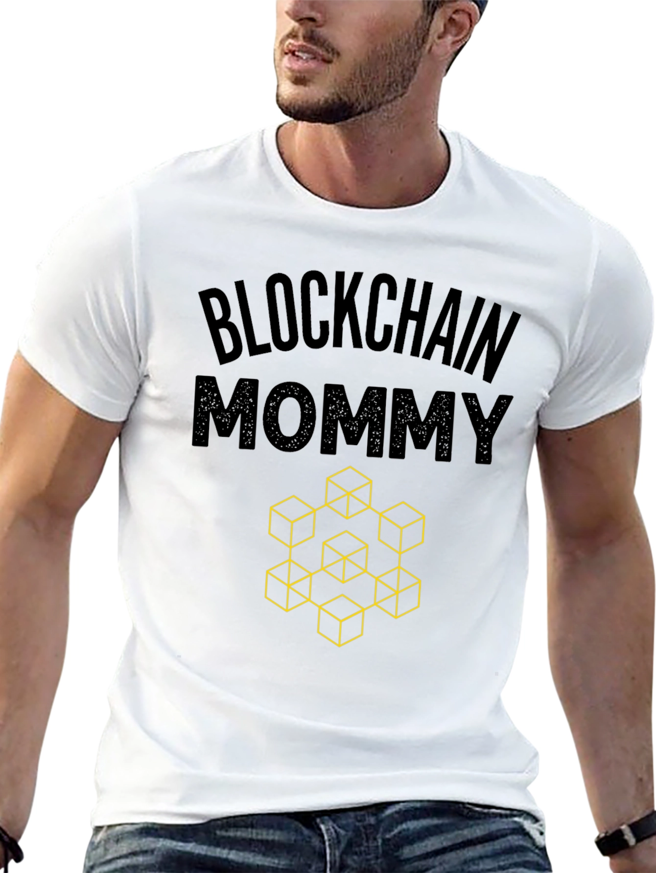 Blockchain Mommy Graphic Tee - Crypto Enthusiast Shirt