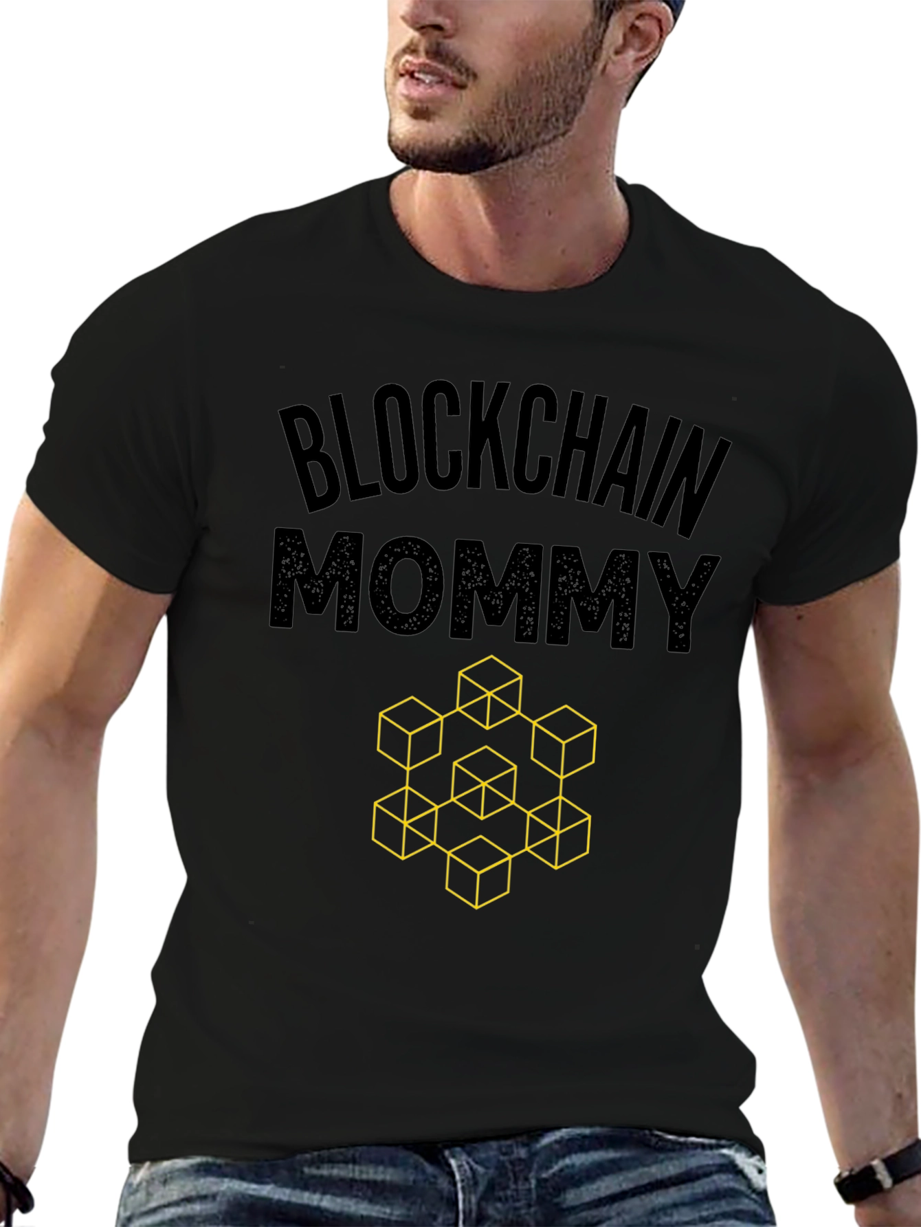 Blockchain Mommy Graphic Tee - Crypto Enthusiast Shirt