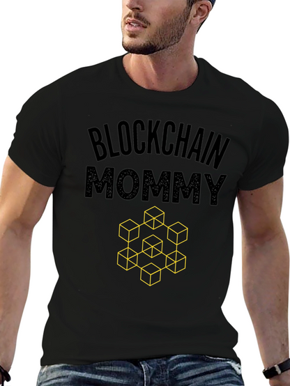 Blockchain Mommy Graphic Tee - Crypto Enthusiast Shirt