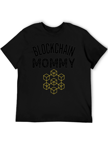 Blockchain Mommy Graphic Tee - Crypto Enthusiast Shirt