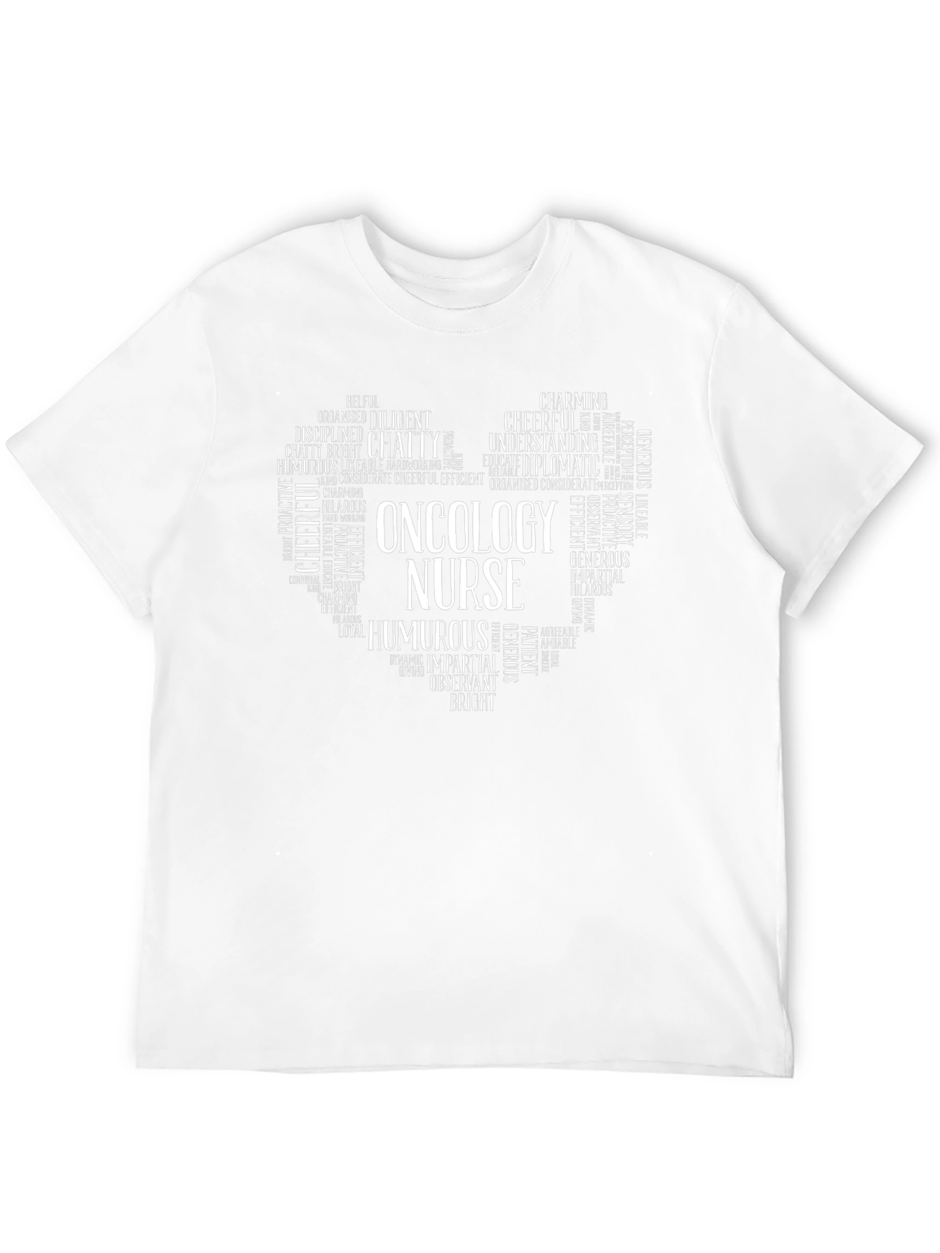 Oncology Nurse Word Art Heart T-Shirt