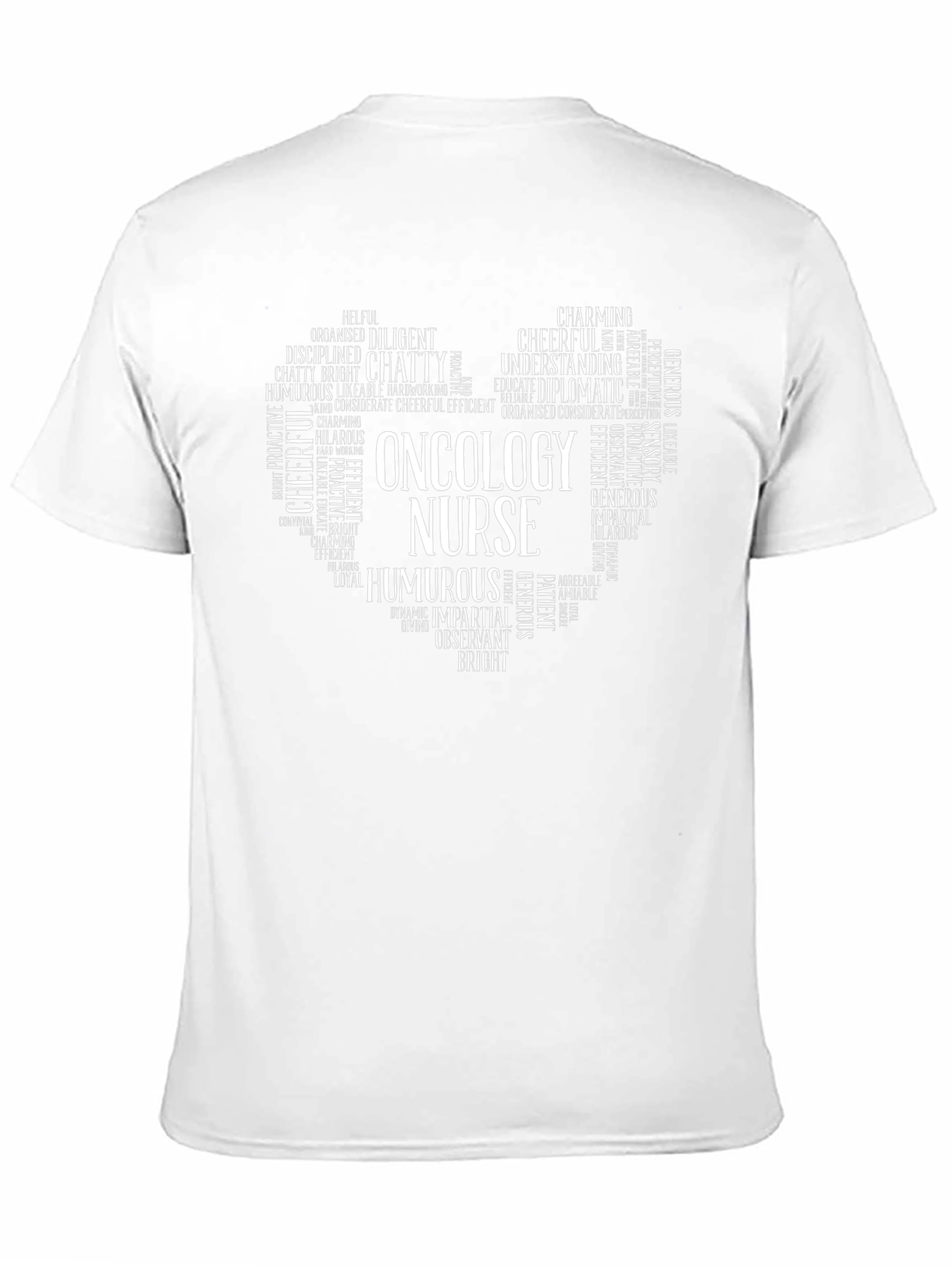 Oncology Nurse Word Art Heart T-Shirt