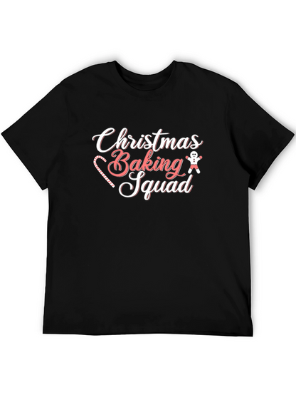 Christmas Baking Squad Black T-Shirt