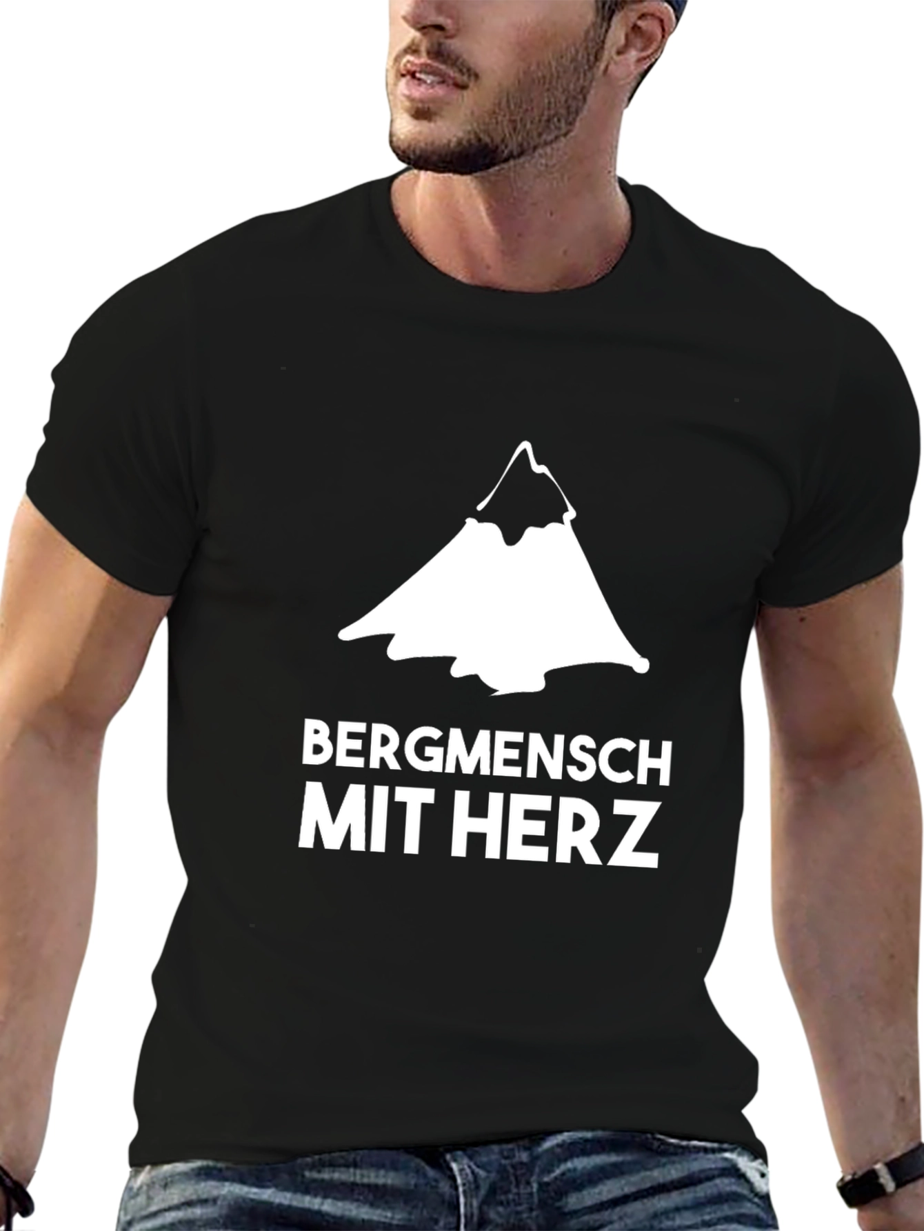 Bergmensch Mit Herz T-Shirt - Mountain Lover Tee