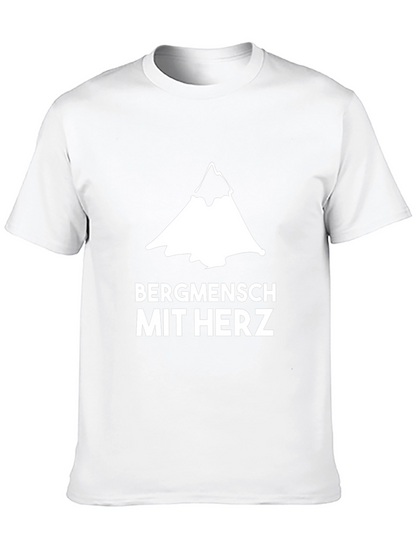 Bergmensch Mit Herz T-Shirt - Mountain Lover Tee