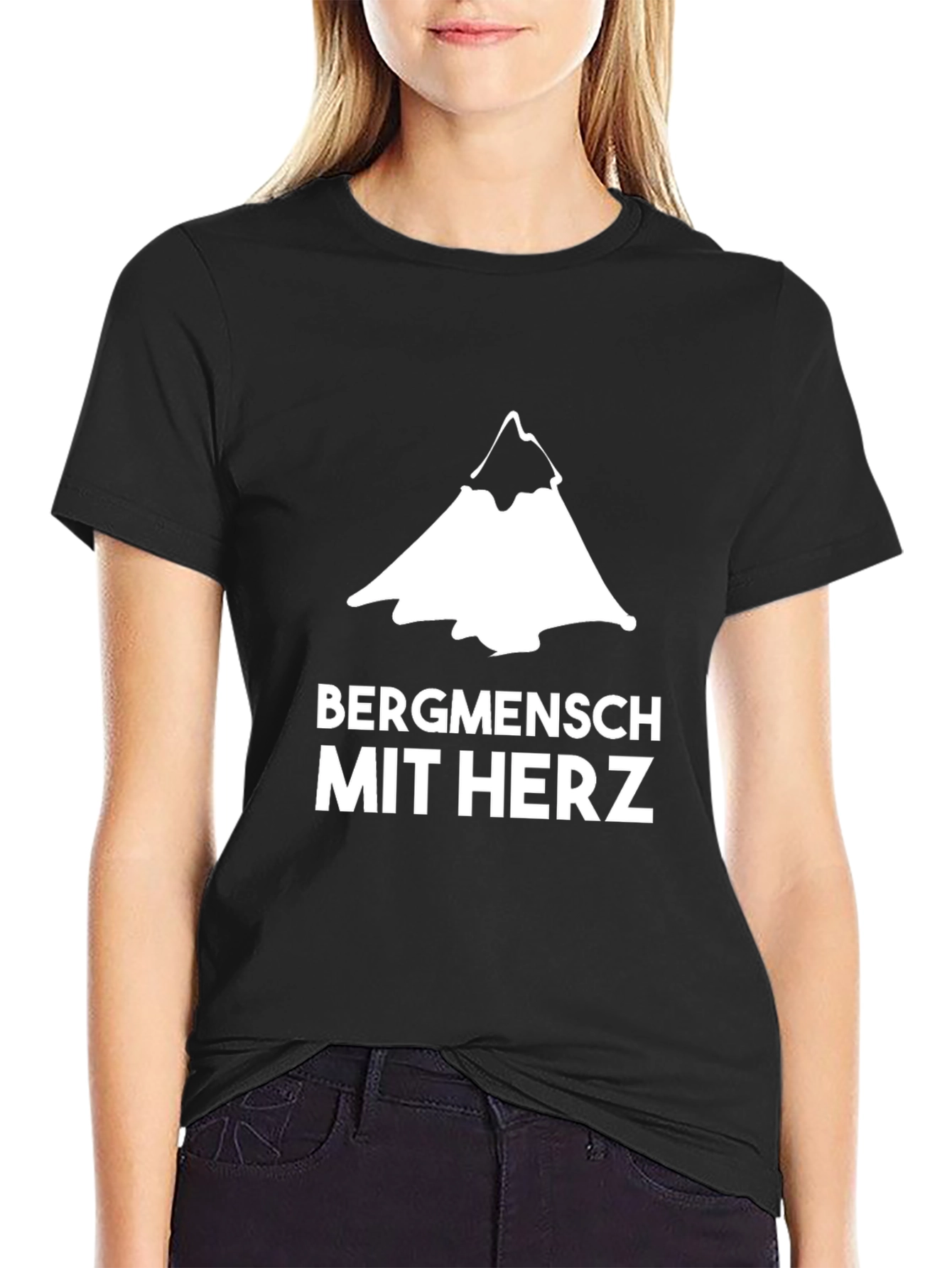 Bergmensch Mit Herz T-Shirt - Mountain Lover Tee