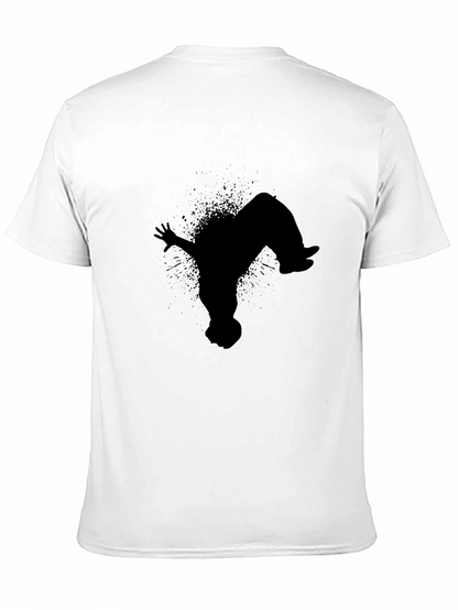 Black T-Shirt with Silhouette Design