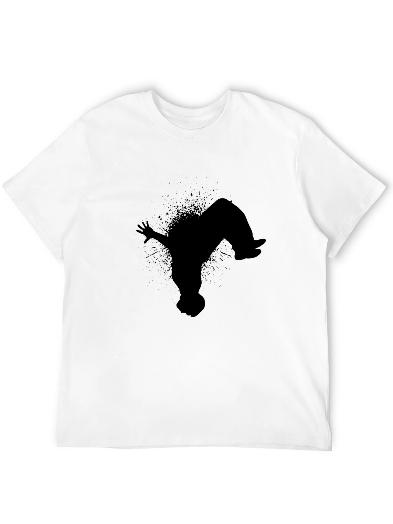 Black T-Shirt with Silhouette Design