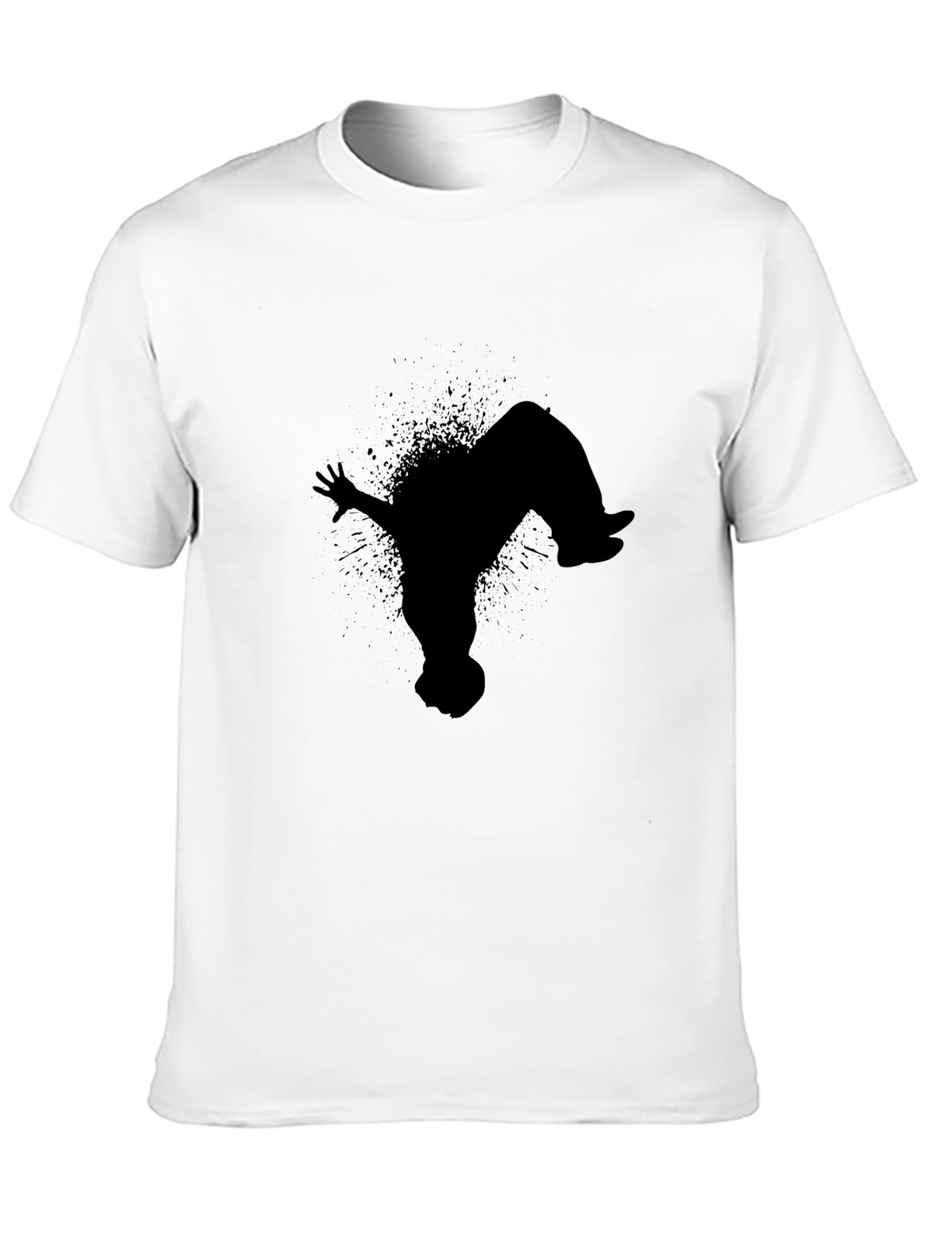 Black T-Shirt with Silhouette Design