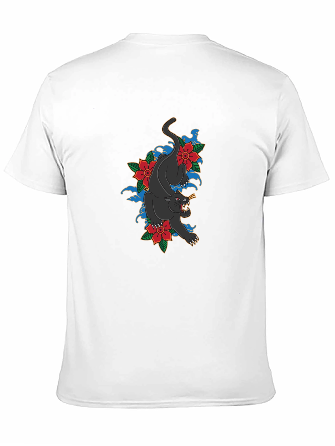 Black Panther Floral T-Shirt - Stylish Graphic Tee