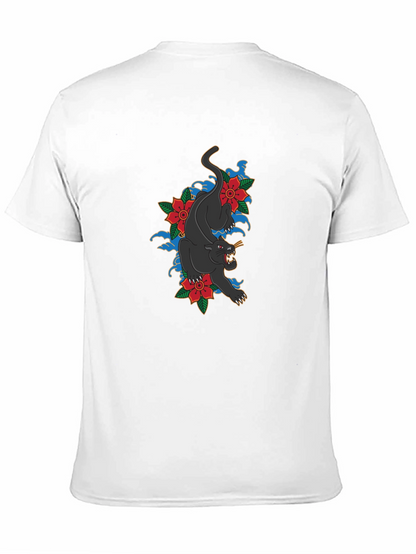 Black Panther Floral T-Shirt - Stylish Graphic Tee