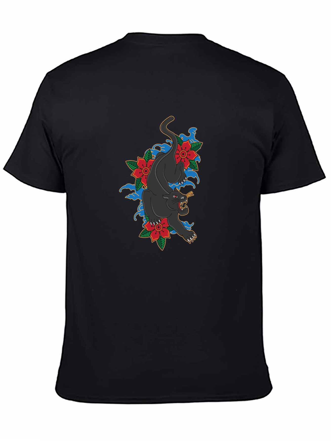 Black Panther Floral T-Shirt - Stylish Graphic Tee