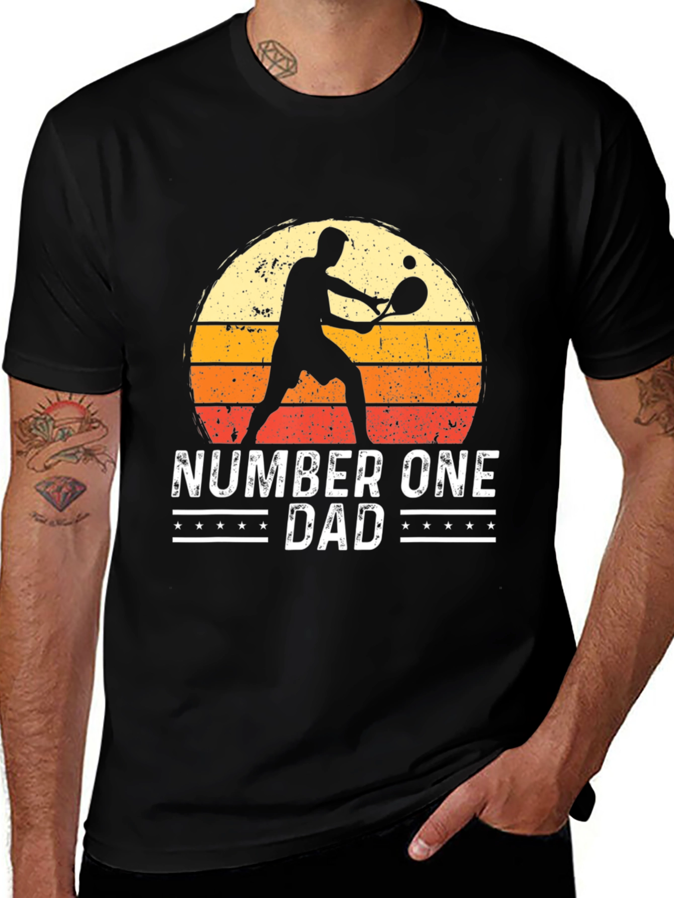 Number One Dad Tennis Graphic Tee