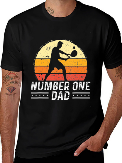 Number One Dad Tennis Graphic Tee