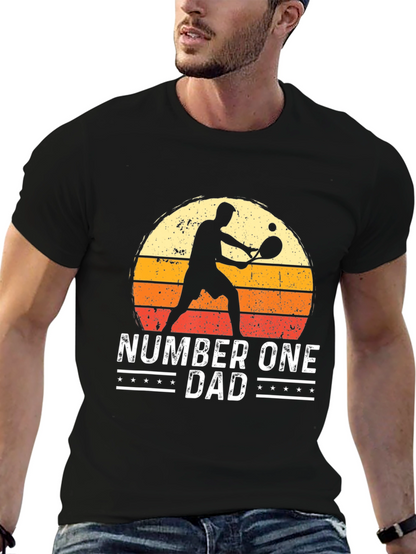 Number One Dad Tennis Graphic Tee