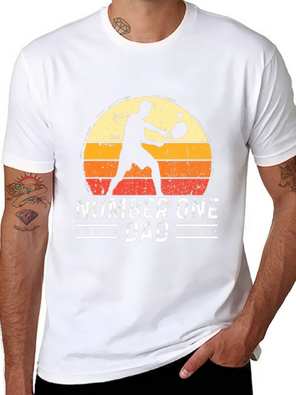 Number One Dad Tennis Graphic Tee