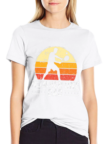 Number One Dad Tennis Graphic Tee
