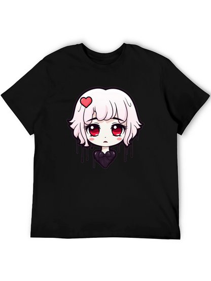 Anime Girl Graphic Tee - Soft Cotton T-Shirt