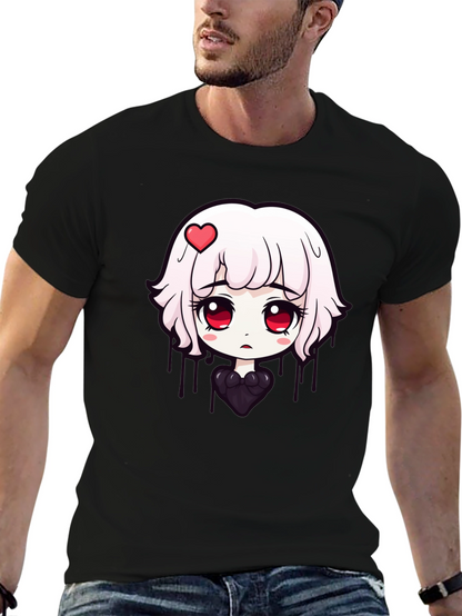 Anime Girl Graphic Tee - Soft Cotton T-Shirt