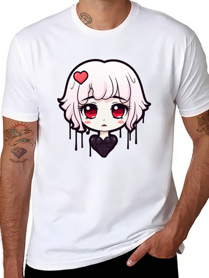 Anime Girl Graphic Tee - Soft Cotton T-Shirt