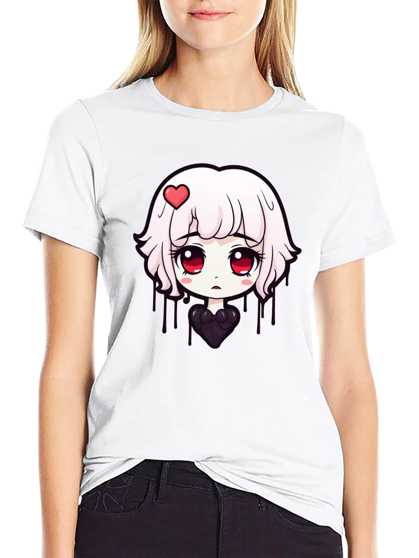 Anime Girl Graphic Tee - Soft Cotton T-Shirt