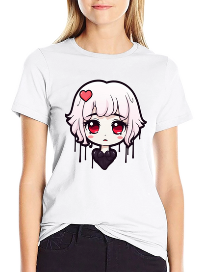 Anime Girl Graphic Tee - Soft Cotton T-Shirt