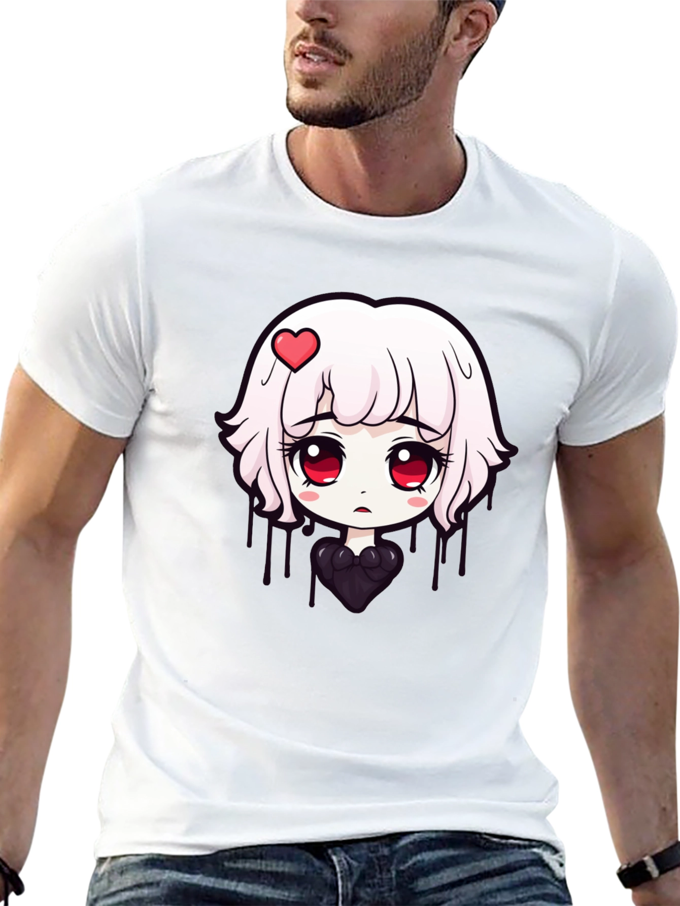 Anime Girl Graphic Tee - Soft Cotton T-Shirt