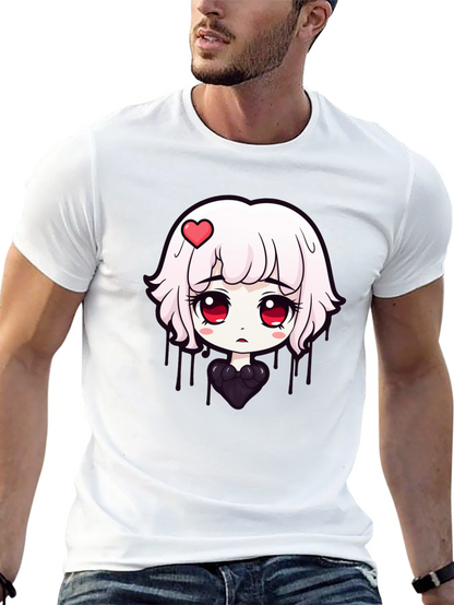 Anime Girl Graphic Tee - Soft Cotton T-Shirt