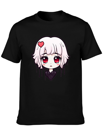 Anime Girl Graphic Tee - Soft Cotton T-Shirt